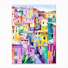 Genoa, Italy Colourful View 2 Canvas Print