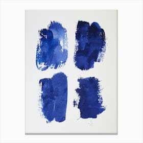 Blue Brushstrokes Canvas Print