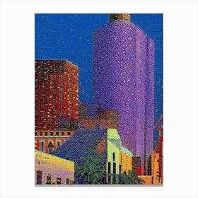 Billings, City Us  Pointillism Canvas Print