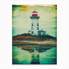 Lighthouse Polaroid Double Exposure Abstract Canvas Print