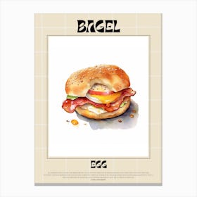 Egg Bagel 3 Canvas Print