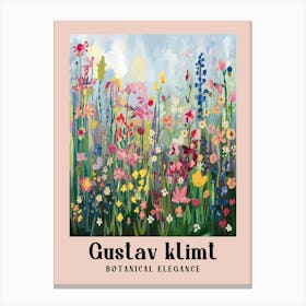 Gustav Klimt Flower Garden Spring Design Embrace Botanical Elegance 3 Canvas Print