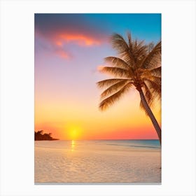 Sunset on a Tropical Beach 2 Canvas Print