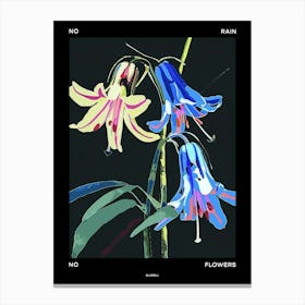 No Rain No Flowers Poster Bluebell 2 Canvas Print
