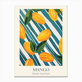 Marche Aux Fruits Mango Fruit Summer Illustration 3 Canvas Print