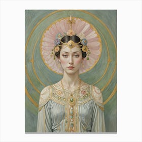 Pastel Woman Canvas Print