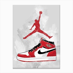 Nike Air Jordan Paint Canvas Print