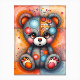 Cosmic Cuddles: The Stargazer Bear Canvas Print