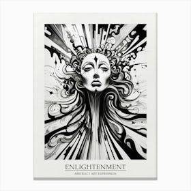 Enlightenment Abstract Black And White 4 Poster Canvas Print