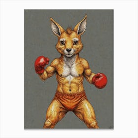 Kangaroo Boxing Canvas Print