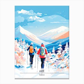Are, Sweden, Ski Resort Poster Illustration 1 Canvas Print