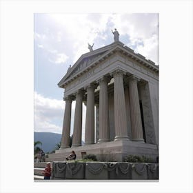 Greek Temple Cool Realistic Illustration Canvas Print