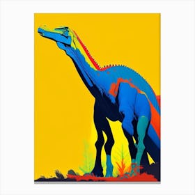 Saurophaganax 1 Primary Colours Dinosaur Canvas Print