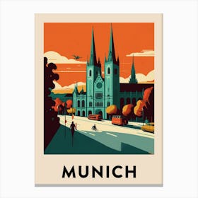 Munich 5 Vintage Travel Poster Canvas Print