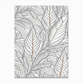 Birch Leaf William Morris Inspired Canvas Print