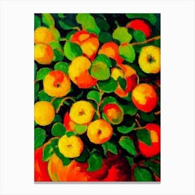 Rose Apple Fruit Vibrant Matisse Inspired Painting Fruit Canvas Print