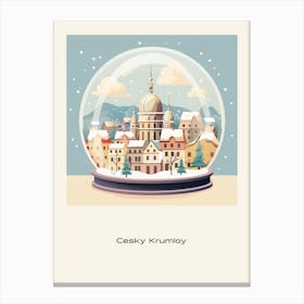 Cesky Krumloy Czechia Snowglobe Poster Canvas Print