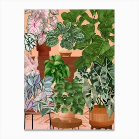 Boho Plant Room 2 Canvas Print