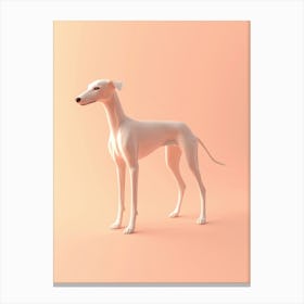 Greyhound Dog. Generated with AI. Art Print Canvas Print