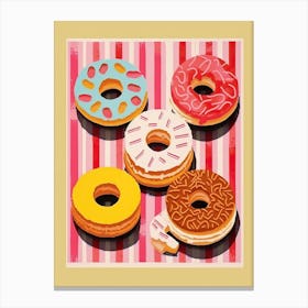 Donuts Vintage Illustration 3 Canvas Print