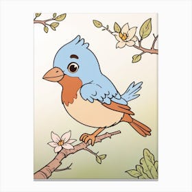 Bird On A Branch 5 Canvas Print
