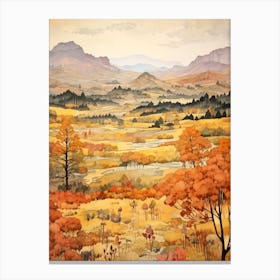 Autumn National Park Painting Yosemite National Park California Usa 1 Canvas Print