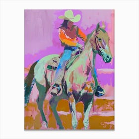 Pink And Orange Cowboy 8 Canvas Print