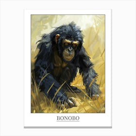 Bonobo Precisionist Illustration 4 Poster Canvas Print