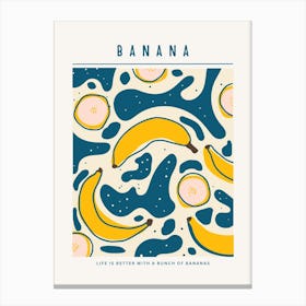 Banana Print Canvas Print