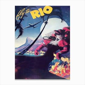 Fly To Rio, Brazil Canvas Print