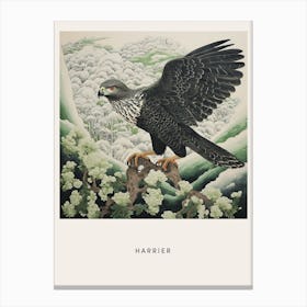 Ohara Koson Inspired Bird Painting Harrier 3 Poster Canvas Print