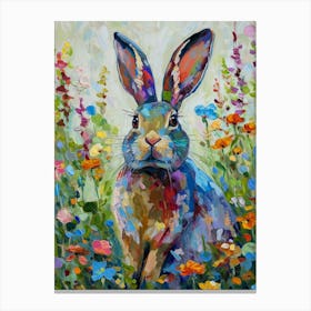 Harlequin Rabbit Painting 4 Canvas Print