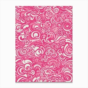 Pink Swirls Canvas Print