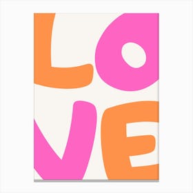 Love Orange Purple Canvas Print