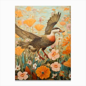 Duck 2 Detailed Bird Painting Canvas Print