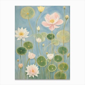 Abstract Water Lilies 1 Canvas Print