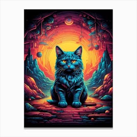 Cat In Space 5 Canvas Print