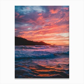 Sunset At The Beach 1 Canvas Print