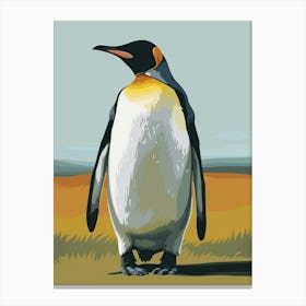 King Penguin Salisbury Plain Minimalist Illustration 2 Canvas Print