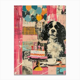 Dog Birthday Party Collage 3 Canvas Print