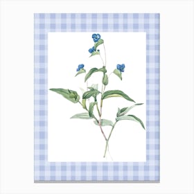 Bluebells | Baby blue gingham 1 Canvas Print