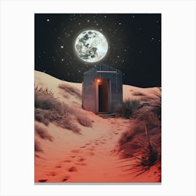 Cosmic cabin in the sand dunes Canvas Print