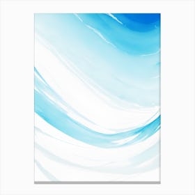 Blue Ocean Wave Watercolor Vertical Composition 92 Canvas Print