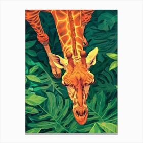 Giraffe In The Jungle 21 Canvas Print