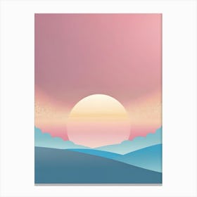 Sunset In The Mountains 50 Canvas Print