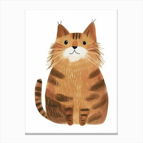 Ragamuffin Cat Clipart Illustration 4 Canvas Print