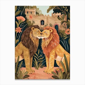 Barbary Lion Rituals Illustration 1 Canvas Print