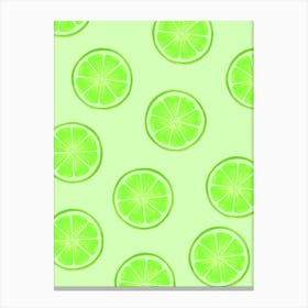 Glitter Limes Canvas Print