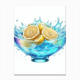 Lemons In A Bowl Canvas Print