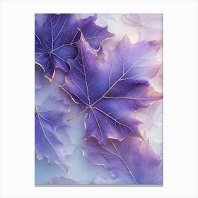 Purple Autumn Leaves 1 Canvas Print